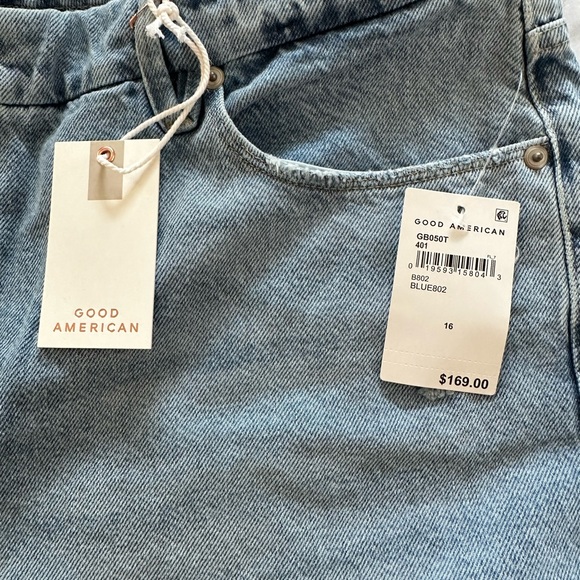 Good American Size 16 Distressed Good Boy Curve Crop Boyfriend Fit Jeans. - Picture 10 of 10